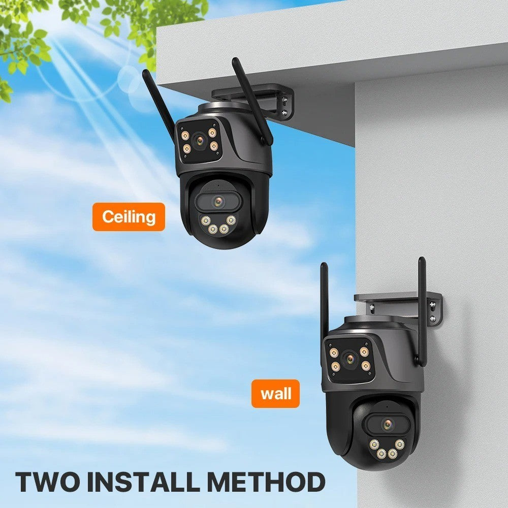 Caméra Extérieure WiFi 8MP PTZ – Double Objectif Vision Nocturne - Suivi Auto