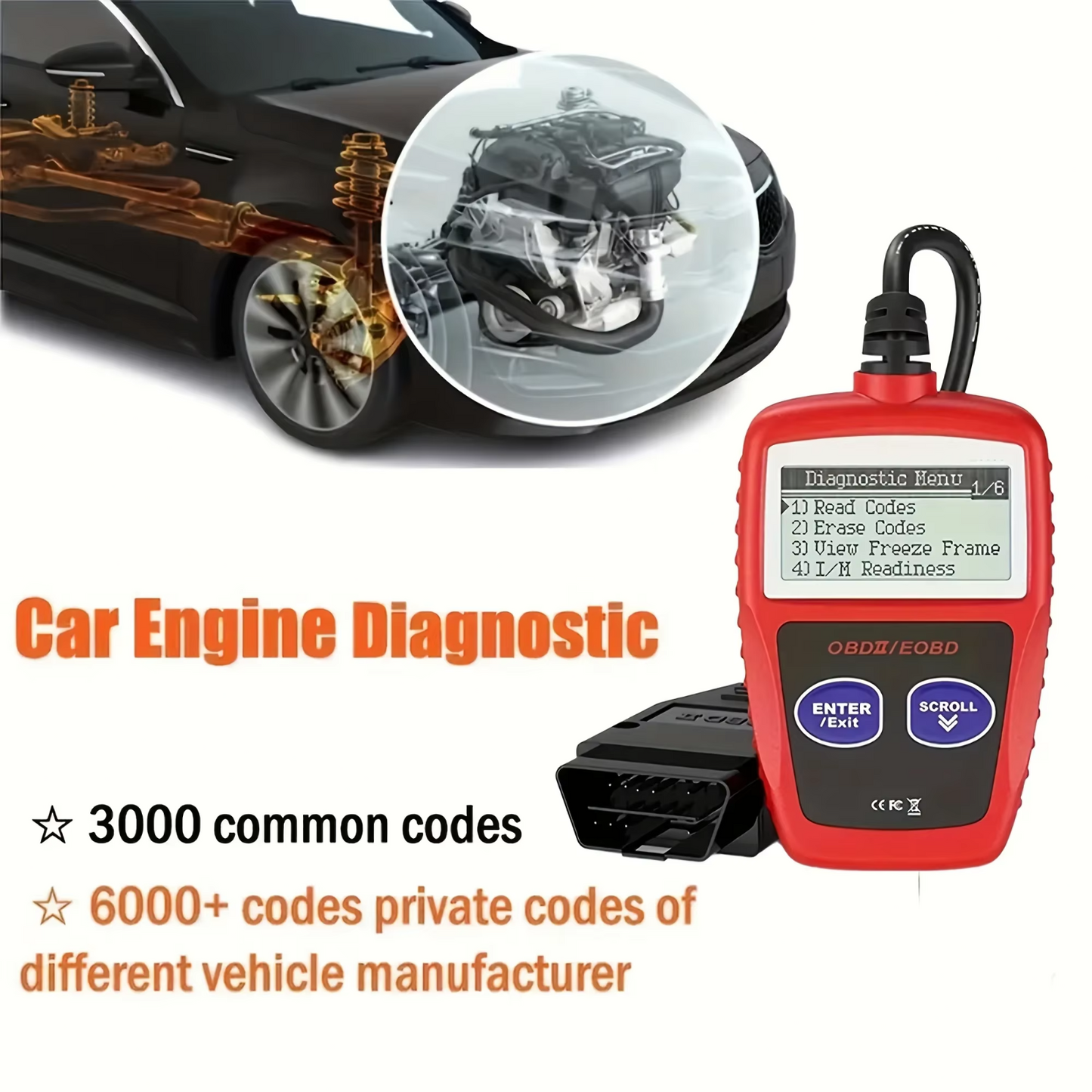 Scanner OBD2 MS309 Diagnostic Auto Universel Moteur Essence Diesel Français Neuf