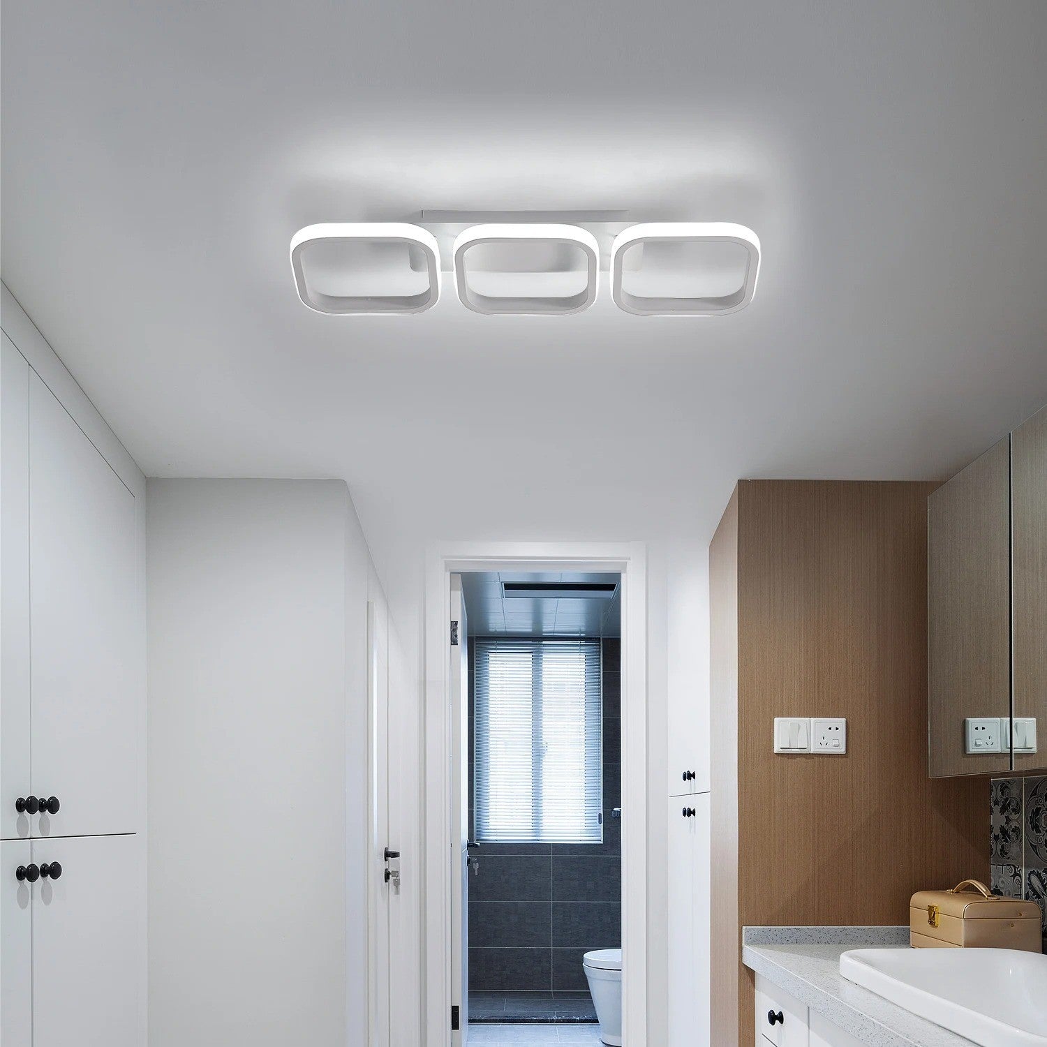 Plafonnier LED Moderne 32W Blanc 6000K – Luminaire Design Salon Chambre