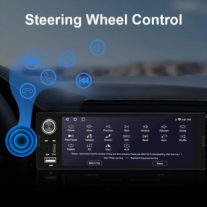 Autoradio 1 DIN 6,2" Écran tactile CarPlay Android Auto Bluetooth USB MP3