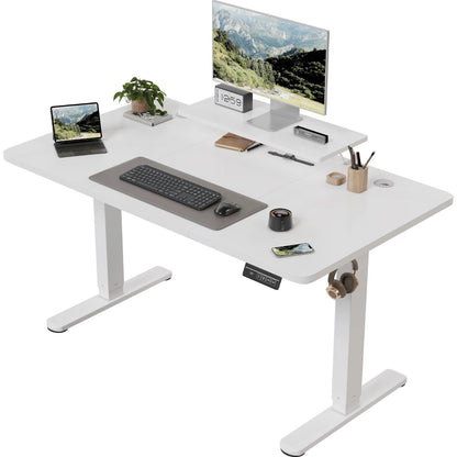 Bureau Électrique Réglable en Hauteur 120x60 cm – Blanc ou Noir – Ergonomique