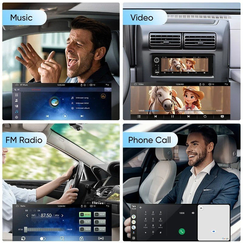 Autoradio 1 DIN 6,2" Écran tactile CarPlay Android Auto Bluetooth USB MP3