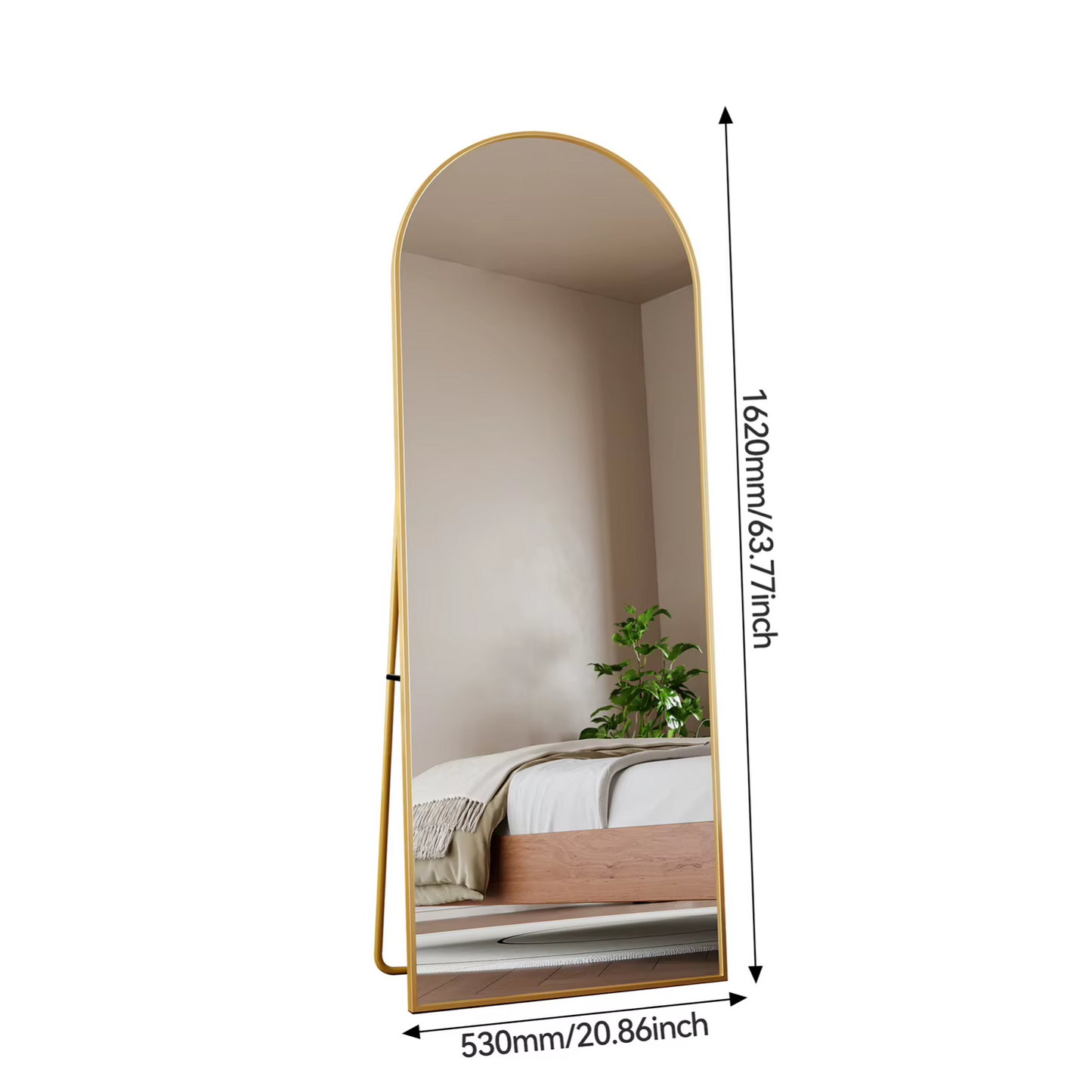 Grand miroir de sol design – Style contemporain