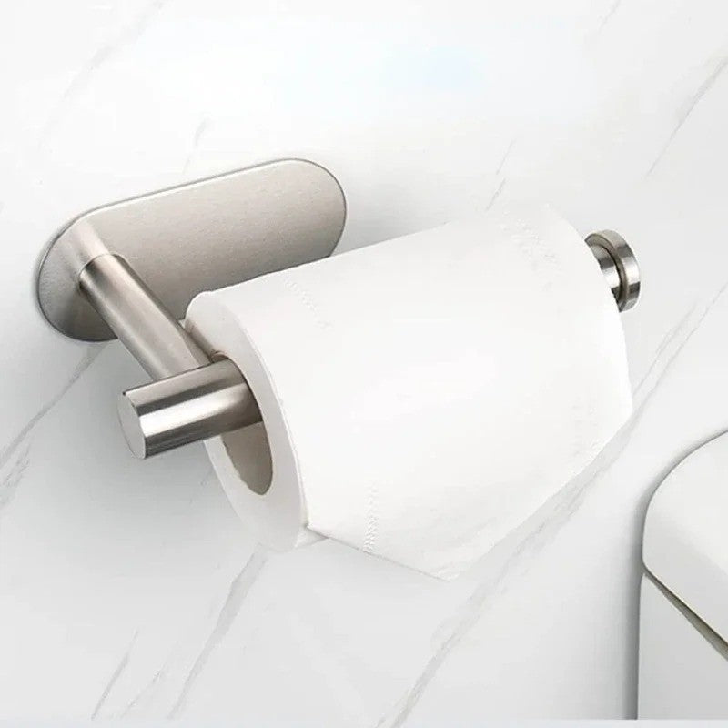 Porte Papier WC Mural Inox Sans Perçage – Support Papier Toilette Moderne
