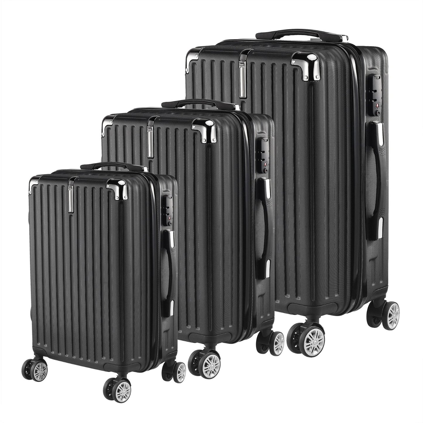 Lot de 3 Valises Rigides S M L – Serrure TSA – 4 Roues – Voyage
