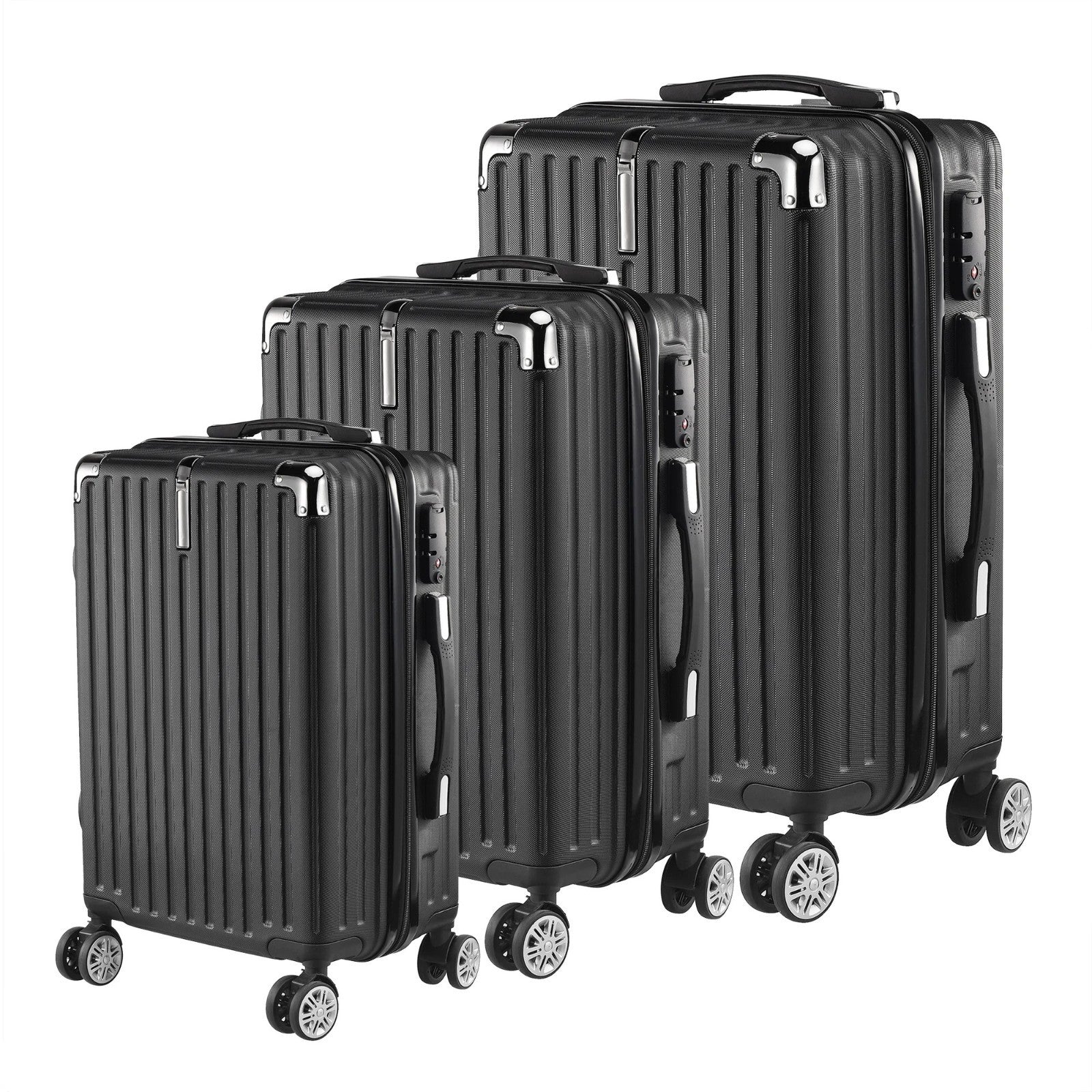 Lot de 3 Valises Rigides S M L – Serrure TSA – 4 Roues – Voyage