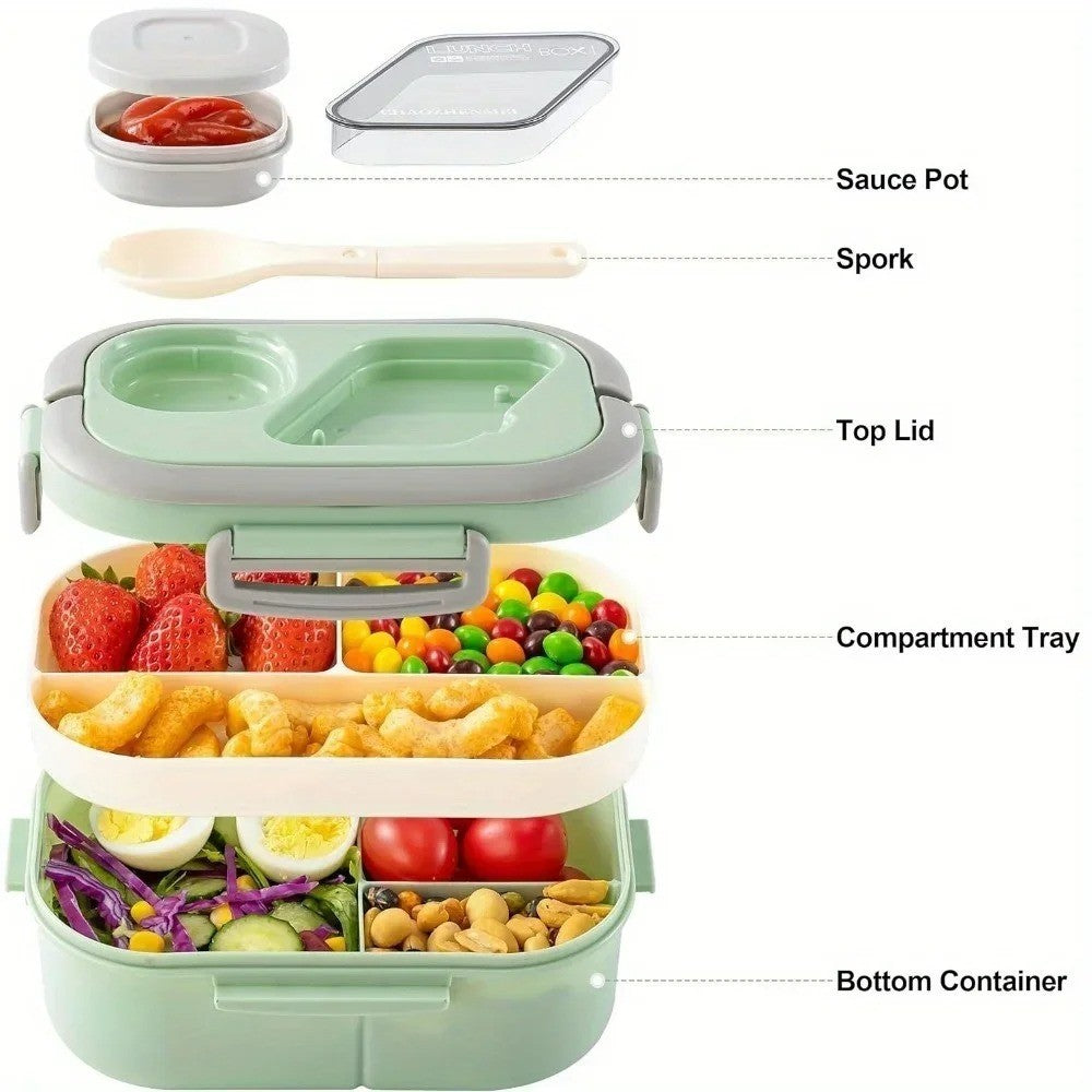Boîte déjeuner bento compacte – Lunch box étanche – Sans BPA – Bureau