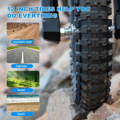 Moto Électrique Enfant 3-12 Ans, 300W, 15km Autonomie, 3 Vitesses, Frein Disque