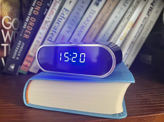 Mini caméra horloge réveil 4K WiFi Vision Nocturne
