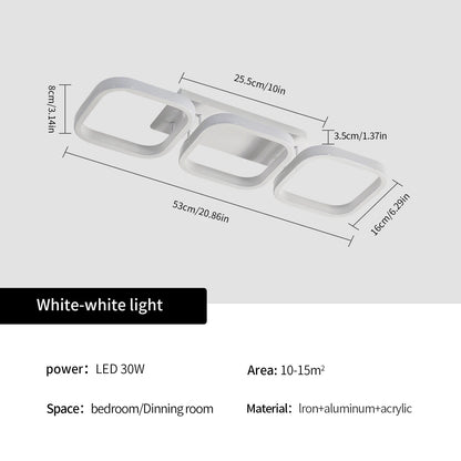 Plafonnier LED Moderne 32W Blanc 6000K – Luminaire Design Salon Chambre