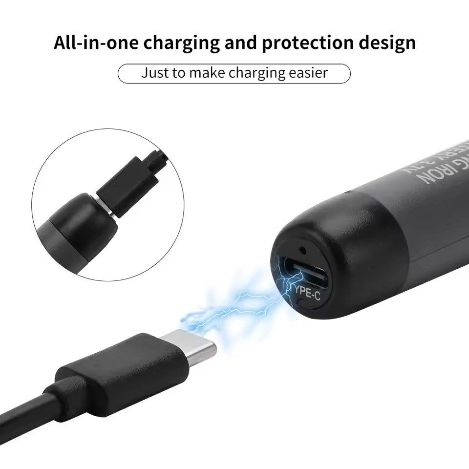 Kit Fer à Souder USB Type C Portable Sans Fil 450°C Batterie 600mAh Température