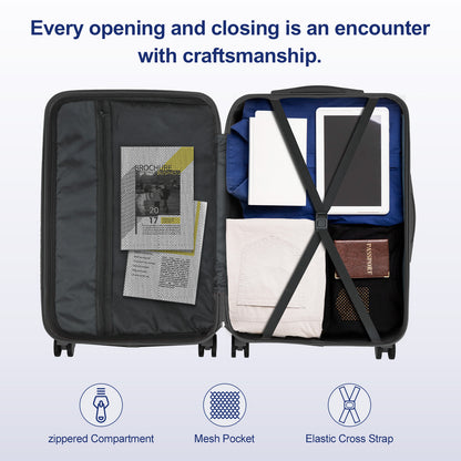Ensemble Bagages Prestige 2 Pièces - Valise Cabine et Vanity assorti