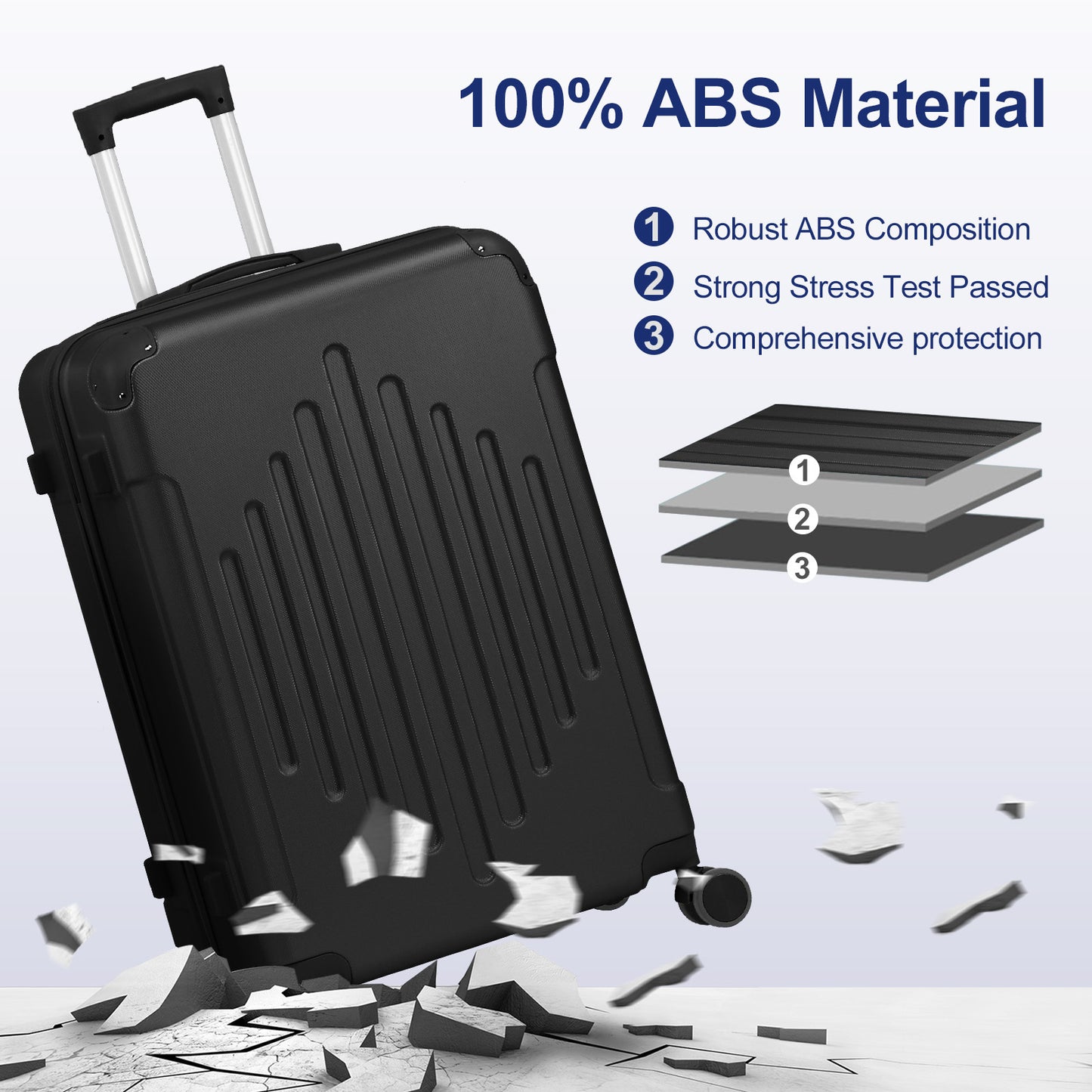 Ensemble Bagages Prestige 2 Pièces - Valise Cabine et Vanity assorti