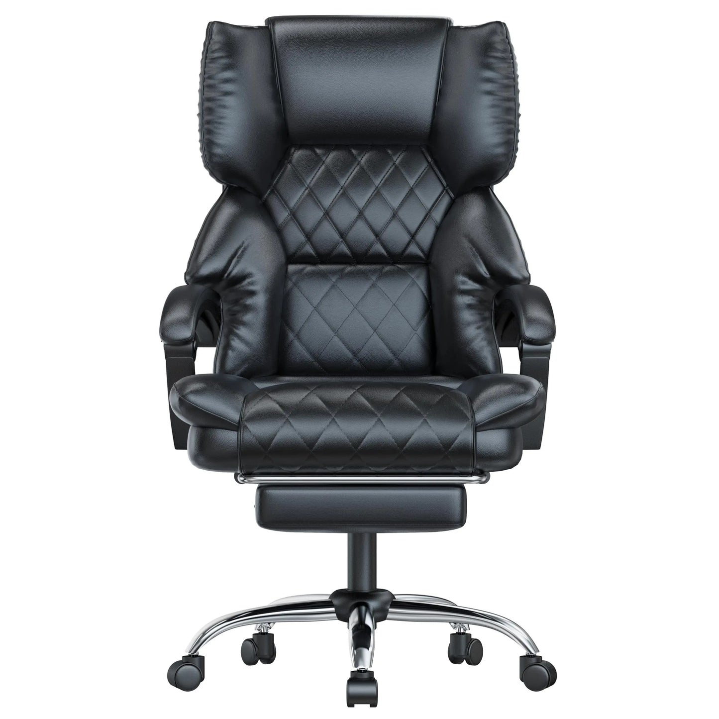 Fauteuil de Bureau Direction Ergonomique - Cuir PU et Repose-Pieds