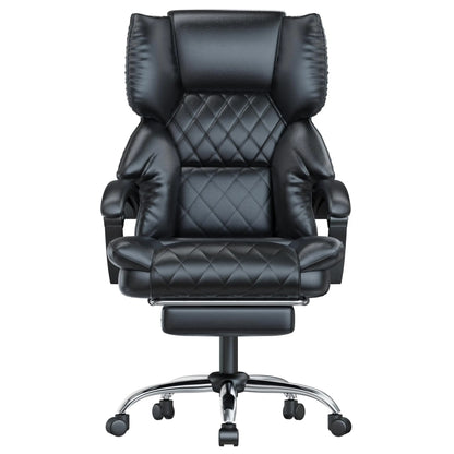 Fauteuil de Bureau Direction Ergonomique - Cuir PU et Repose-Pieds