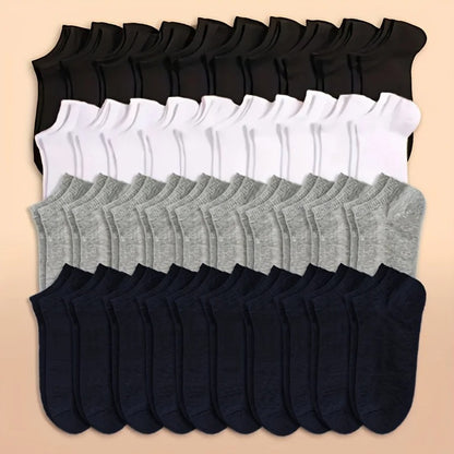 Lot 40 paires chaussettes invisibles 37-43 – Noires ou Mix