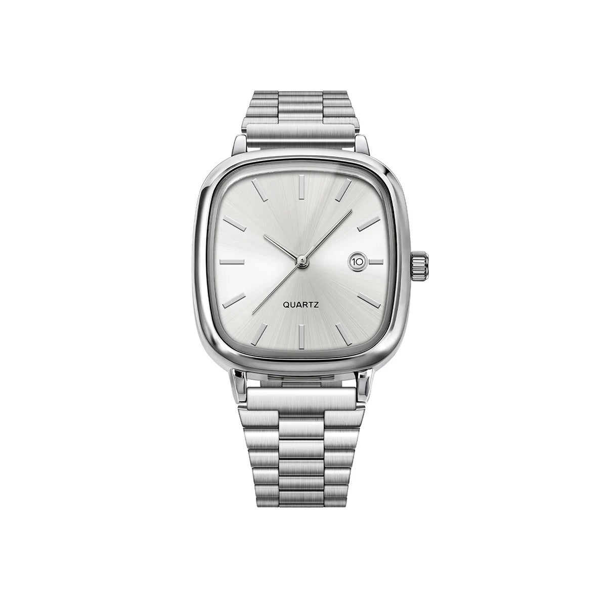 Montre Homme Carrée Minimaliste Acier Élégante