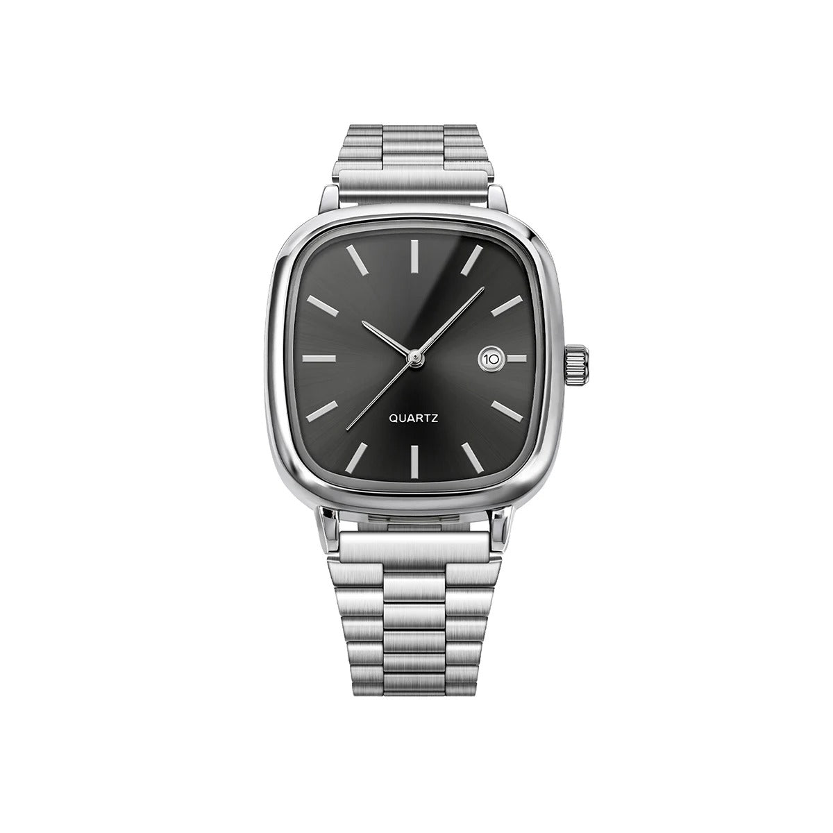 Montre Homme Carrée Minimaliste Acier Élégante