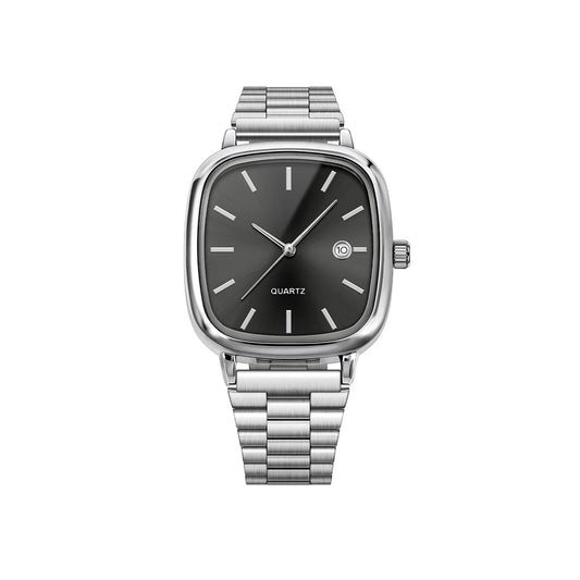 Montre Homme Carrée Minimaliste Acier Élégante